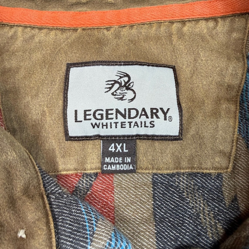 Legendary Whitetails Mens 4XL Southwestern Flannel Shirt Elbow Patches Aztec - Picture 3 of 9